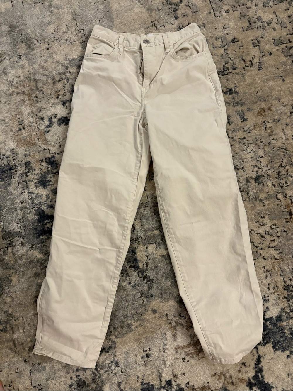 Frame Denim Cream Boyfriend Jeans